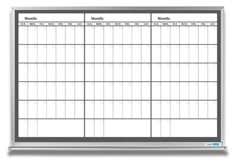 3 Month Whiteboard Calendar Customize And Print