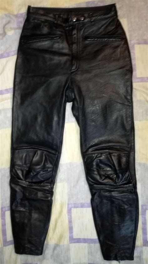 Hein Gericke Motorcycle Biker Womens Racing Black Leather Pants Trousers