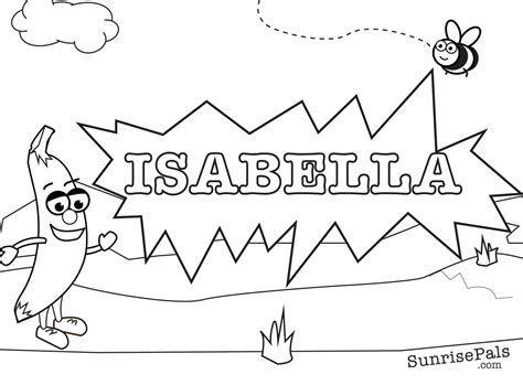 Isabella Name Coloring Pages Coloring Pages