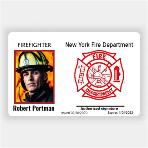 Firefighter Id Badge Horizontal Great Selection Of Firefighter Id