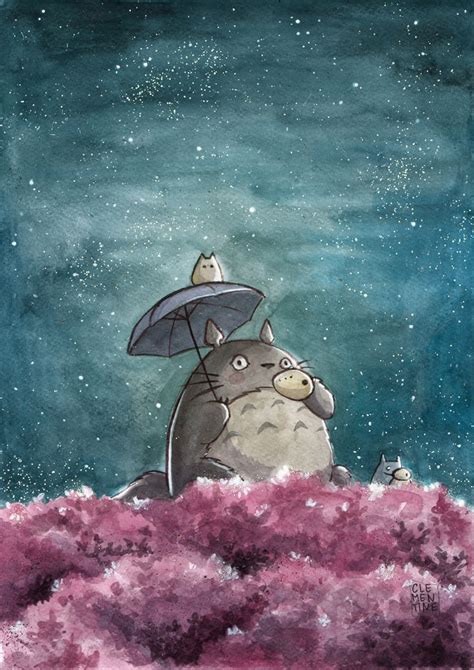 Totoro Watercolour Ghibli Artwork Totoro Art Studio Ghibli Fanart