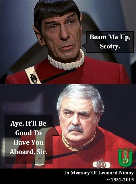 Scotty Star Trek Quotes Star Trek Characters Star Trek Images