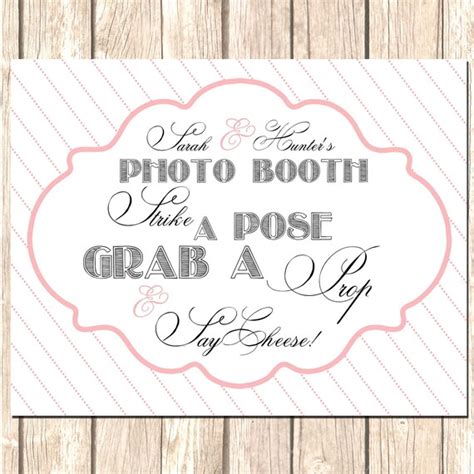 Items Similar To Pink Vintage Photo Booth Sign Customize With Your