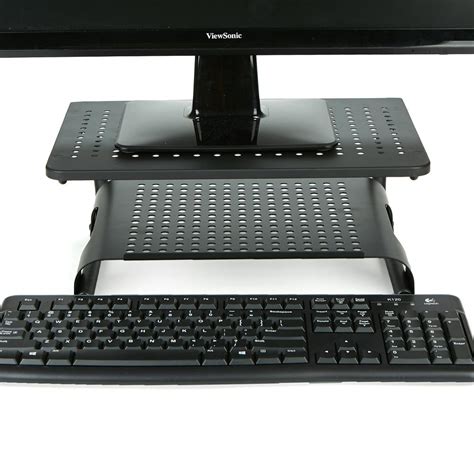 12 best laptop riser for desk with storage in 2021. Mind Reader Monitor Stand Riser 2-Tier Ventilated Metal ...