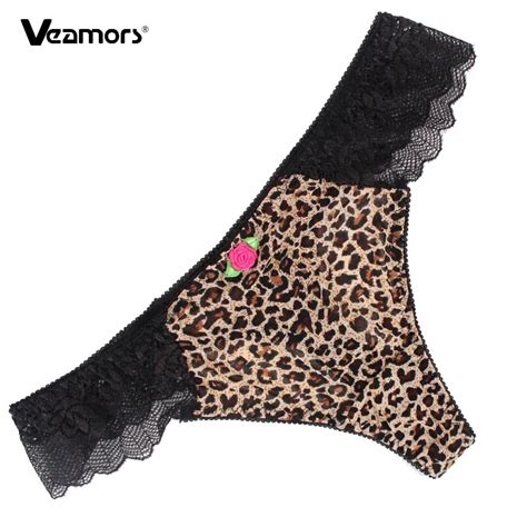 buy veamors m 2xl leopard rose sexy women lace g string thongs panties low