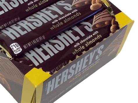 Hershey Almond 1.45 oz Candy Bar - box of 36 - OldTimeCandy.com