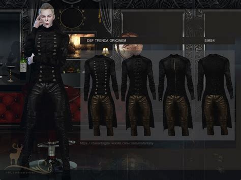 Dansimsfantasy The Sims 4 Cc Gothic Male Clothes Dsf Trenca