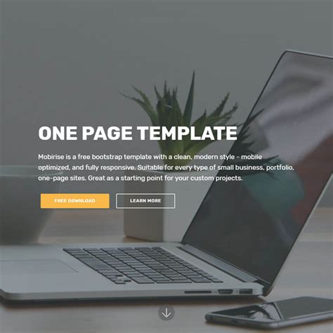Html5 One Page Website Templates With Uiux Experience