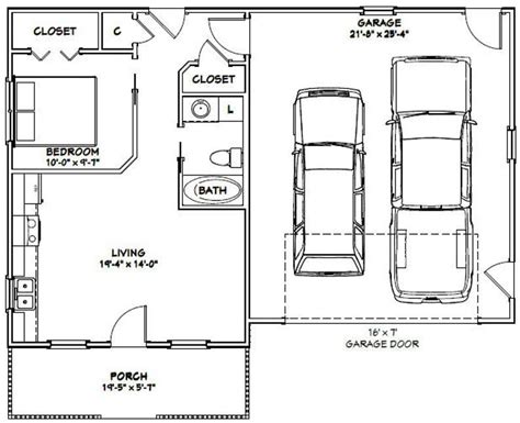 Learn more about floor plan design, floor planning examples, and tutorials. 42x28 2-Car Garage -- 1,130 sq ft -- PDF Floor Plan ...