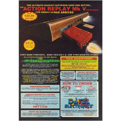 Action Replay Mv V Professional Datel Commodore 64 C64 Magazine Advert