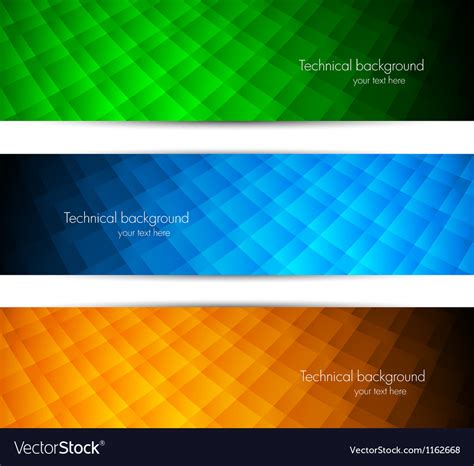 Set Of Tech Banners Royalty Free Vector Image Vectorstock