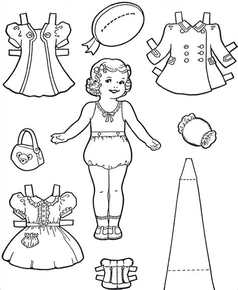 Paper Doll Coloring Sheets