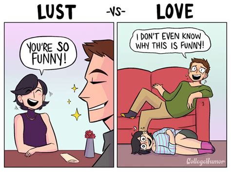 Funny Illustrations That Depict Two Feelings Of A Person In Love And In