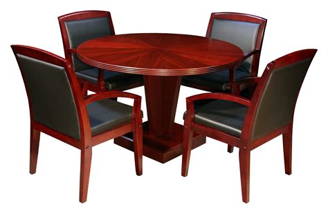 Yes, there is a lot to consider when buying a conference table and chairs. Hollywood New 46 inch Mahogany Inlay Round Conference ...