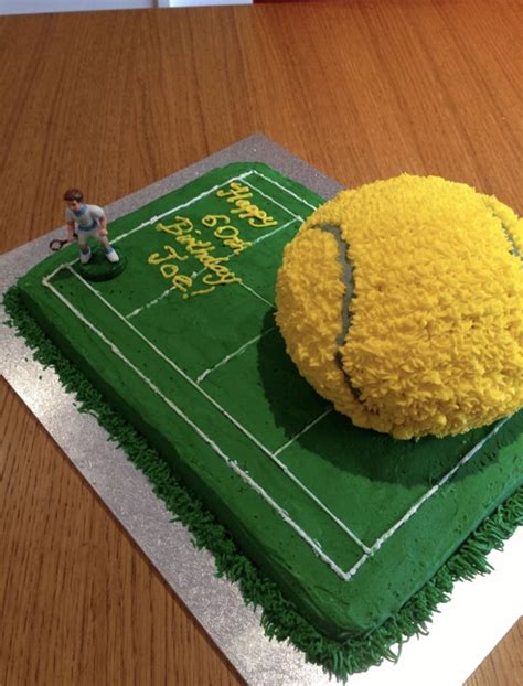 Joe’s 60th Birthday Cake 2013 Tennis Ball Cake In 2022 60th Birthday Cakes 60th Birthday Cake