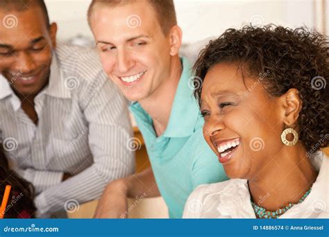 Three People Dining Out Stock Photo Image Of Black Head 14886574