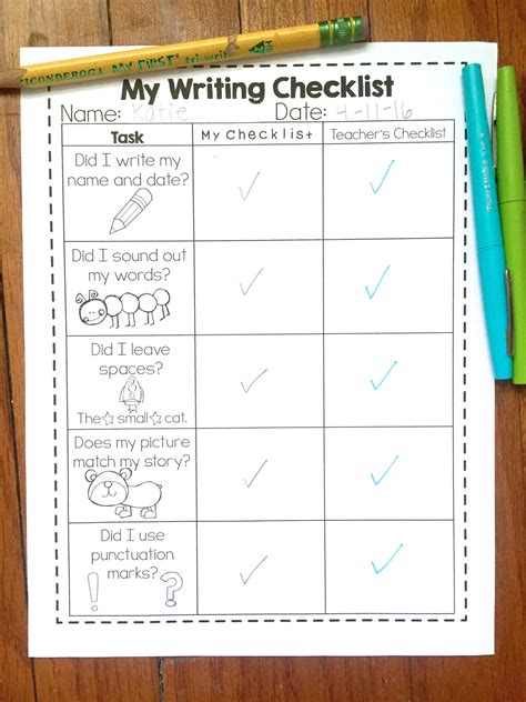 Tips For Using A Writing Checklist For Assessment In Elementary School