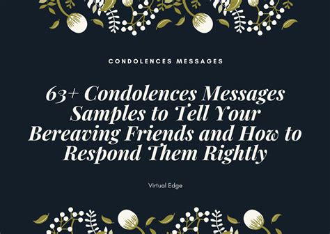 63 Condolences Messages Samples To Tell Your Bereaving Friends And How