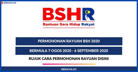 Sila lihat gambar ilustrasi di bawah. Rayuan BSH Tidak Lulus Tutup 6 September. Mohon Rayuan BSH ...