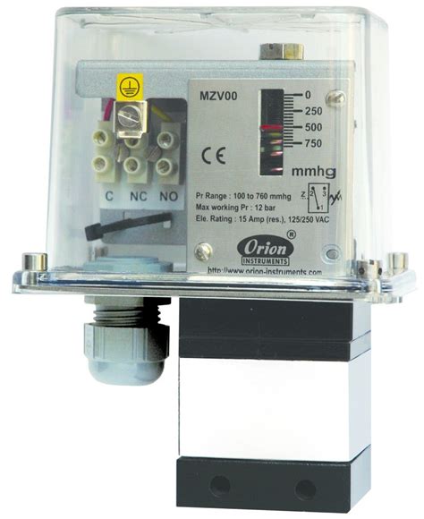Orion Mz Vaccum Pressure Switch Ip Rating Ip Contact System Type