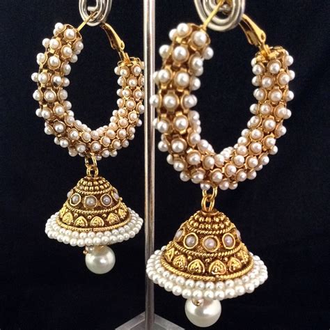 Hoop Earrings Indian Jewelry Earrings Fancy Jewellery Bollywood Jewelry