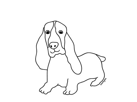 Basset Hound Dog Coloring Page Coloring Pages