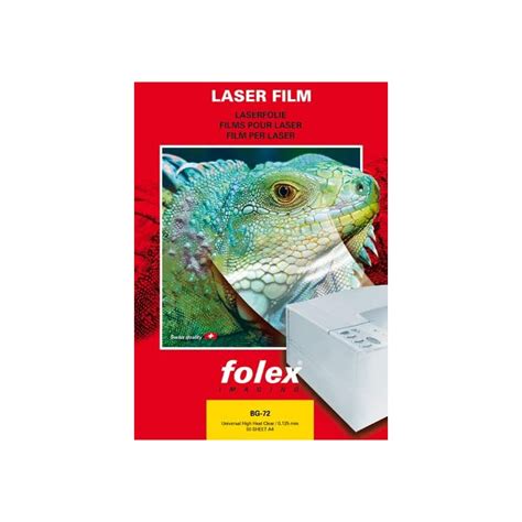 Buy Folex Colour Laser Film Bg 72 A4 0125 Mm Clear Coated On Both