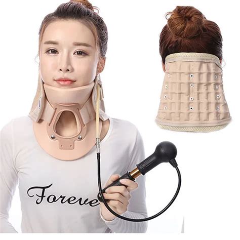Adult Inflatable Cervical Traction Support Fixed Neck Head Posture Corrector Collar Neck Brace