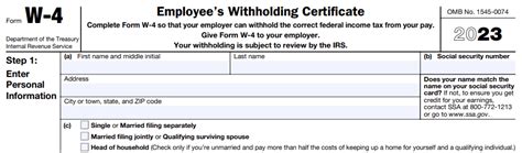 Federal W 4 Form 2023 Printable Forms Free Online