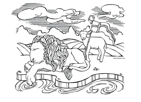 Lion And Lamb Coloring Pages Home Sketch Coloring Page