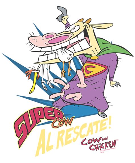 Cow And Chicken Super Cow T Shirt For Sale By Brand A