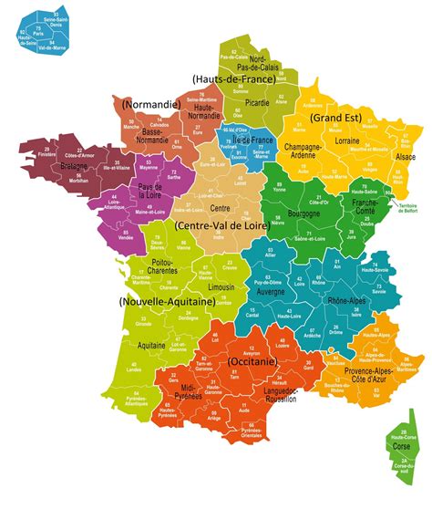 Franse Regios En Departementen Weginfrankrijknl