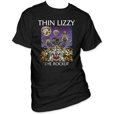 Thin Lizzy The Rocker Mens T Shirt In Black