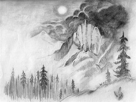 Forest Pencil Drawing By Multishaju On Deviantart