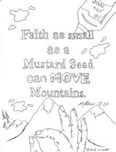Faith is like a mustard seed, a little is all you need. Mustard Seed Parable Coloring Page Free Download | Free ...
