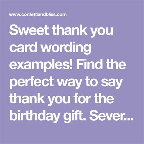 Sweet Thank You Card Wording Examples Find The Perfect Way To Say