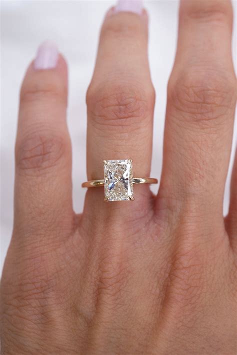 rectangle engagement rings gold band engagement rings radiant cut engagement rings beautiful