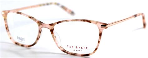 ted baker tfw002 pnk pink tortoise rectangular womens eyeglasses 51 16 135 ebay