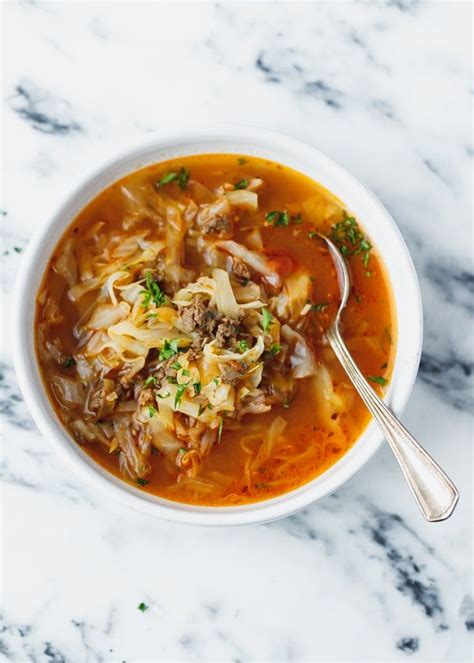Add hamburger and spices, cook and crumble. Keto Cabbage Soup Recipe - very quick and easy to make, nutritious and delicious soup made with ...