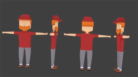 Low Poly Male Character Free Vr Ar Low Poly 3d Model Cgtrader