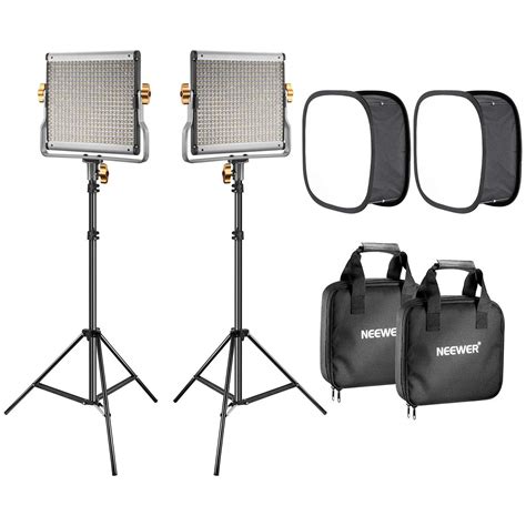 Neewer 2pack Led Soft Box Lightning Kit With Color Filter