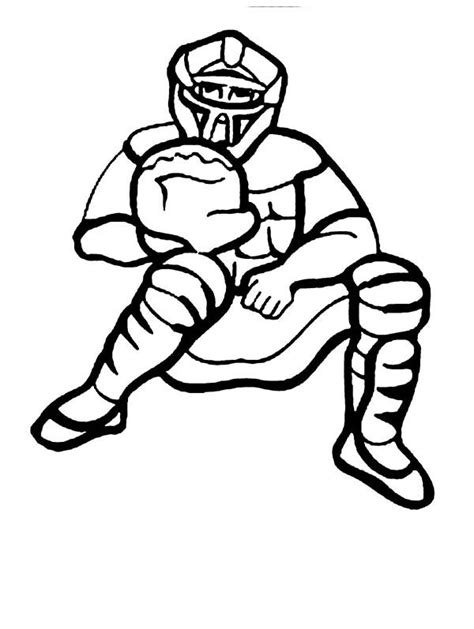 Franklin the turtle coloring pages. Baseball Catcher Coloring Page - Download & Print Online ...