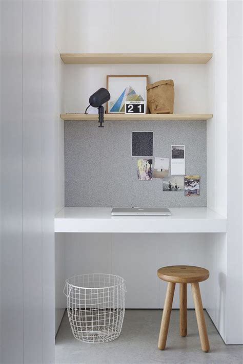 10 Small Home Office Ideas Lining Part Of The Wall Of The Alcove With