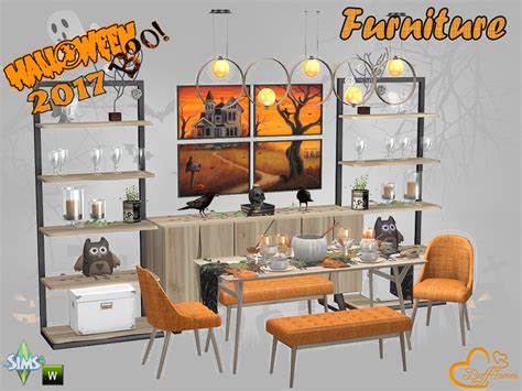 Sims 4 Ccs The Best Halloween 2017 Furniture By Buffsumm