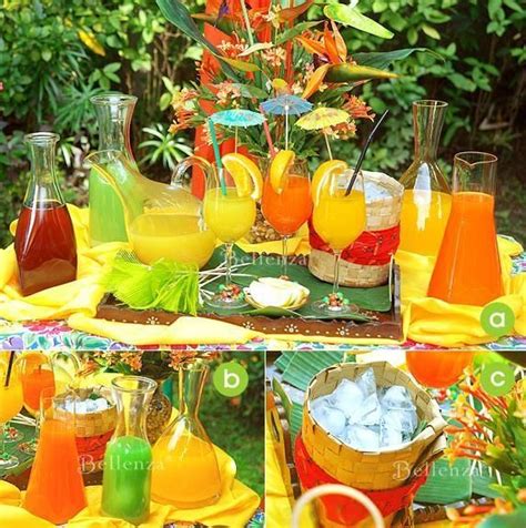 Image Result For Jamaican Themed Table Settings Tropical Drink Wedding Drink Station