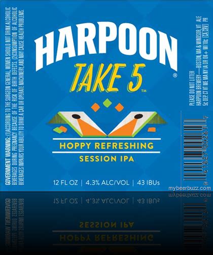 Harpoon Take 5 Session Ipa Cornhole Packaging ~