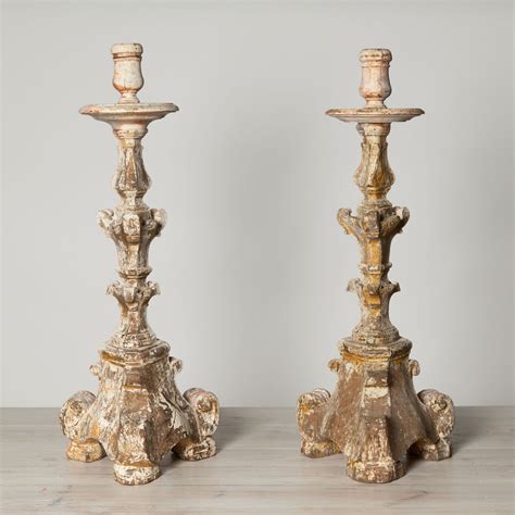 18th Century Pair Of Candlesticks Nikki Page Antiques
