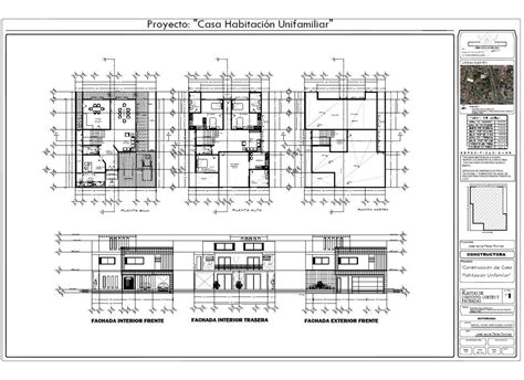 Planos Arquitectonico Proyecto Ejecutivo De Casa Habitacion Meses Sin