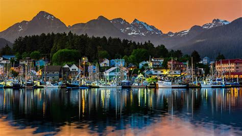 View Of The Harbour In Sitka Alaska United States Bing