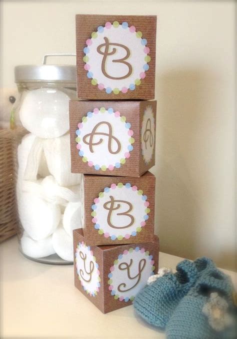 Baby Shower Table Decoration Printable Baby Stacking Cubes Instant